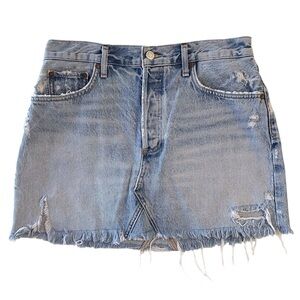 Agolde Quinn Denim Mini Skirt